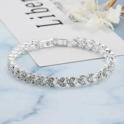 Roman Crystal Heart Bracelet – Elegant Men's Accessory | Accessorio Uomo Elegante