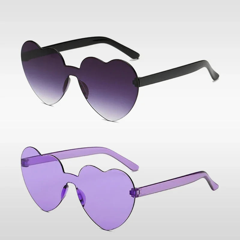 Red Heart Sunglasses – Designer Retro Cat Eye Y2K Shades – Elegant Men's Accessory | Accessorio Uomo Elegante