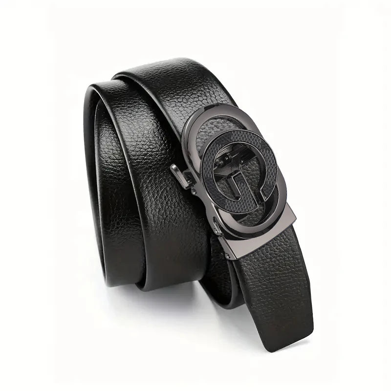 DRAVEN — Luxury Leather Belt Men Automatic Adjustable Design