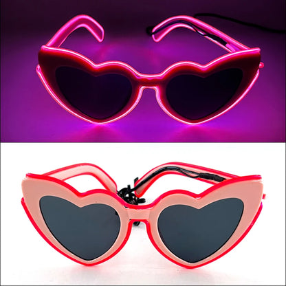 Neon Glow Party Sunglasses – LED Light-Up Style