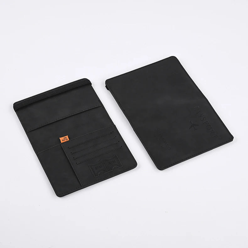 DRAVEN — PU Leather Travel Wallet Men Passport Card Holder