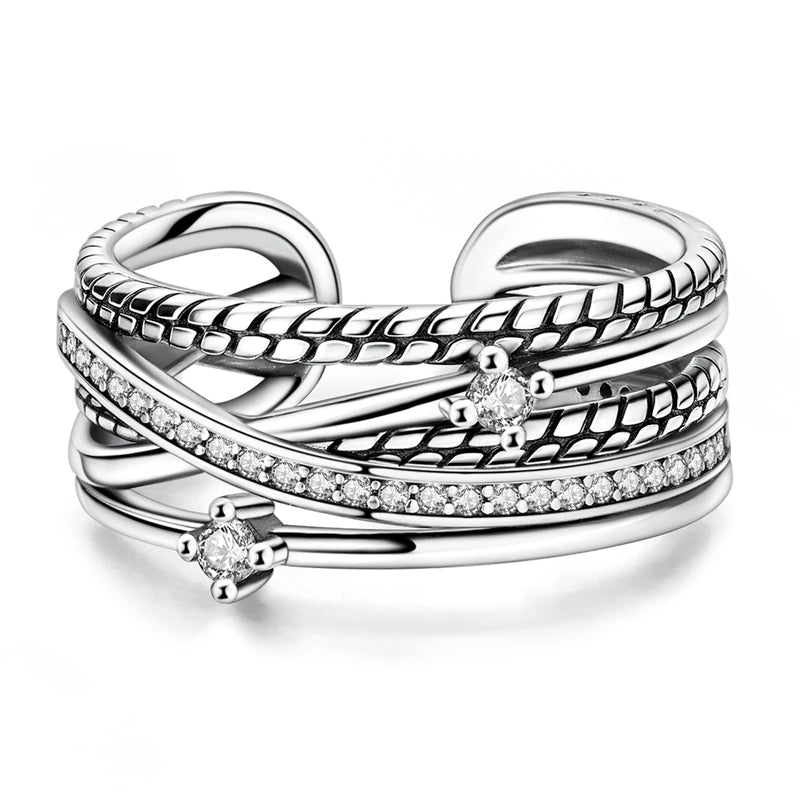 Blue Zircon Butterfly Silver Ring – Elegant Men's Accessory | Accessorio Uomo Elegante