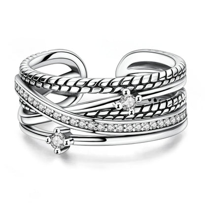 Blue Zircon Butterfly Silver Ring – Elegant Men's Accessory | Accessorio Uomo Elegante