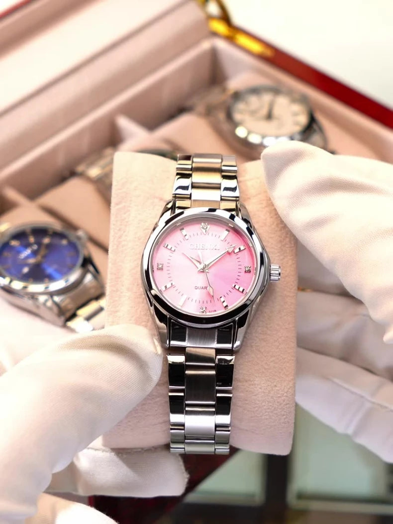 Women’s Luxury Steel Watch – Luminous Quartz & Elegant Design – Elegant Men's Accessory | Accessorio Uomo Elegante