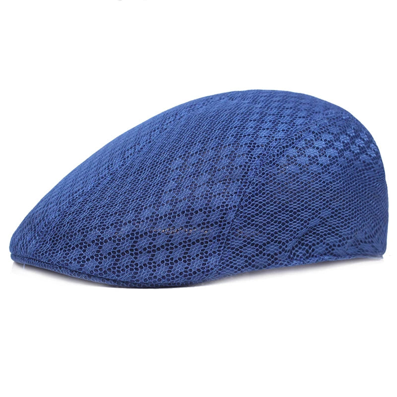 2025 Summer Mesh Beret Hat – Unisex Breathable Newsboy Style Cap – Elegant Men's Accessory | Accessorio Uomo Elegante