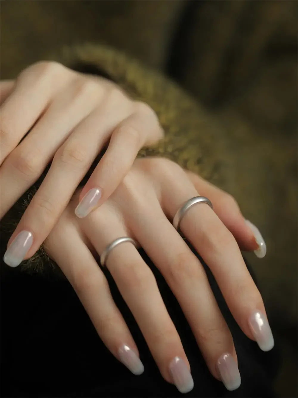 DRAVEN — Minimalist Frosted Silver Ring