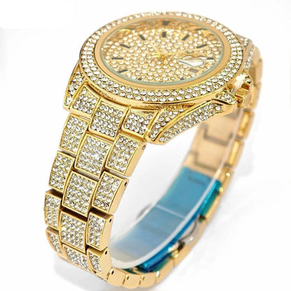 Frost Legend – Men’s Ice Steel Precision Watch with Calendar – Elegant Men's Accessory | Accessorio Uomo Elegante