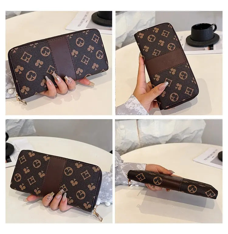 DRAVEN — Long Wallet Women 2025 Fashion Print Zipper Design