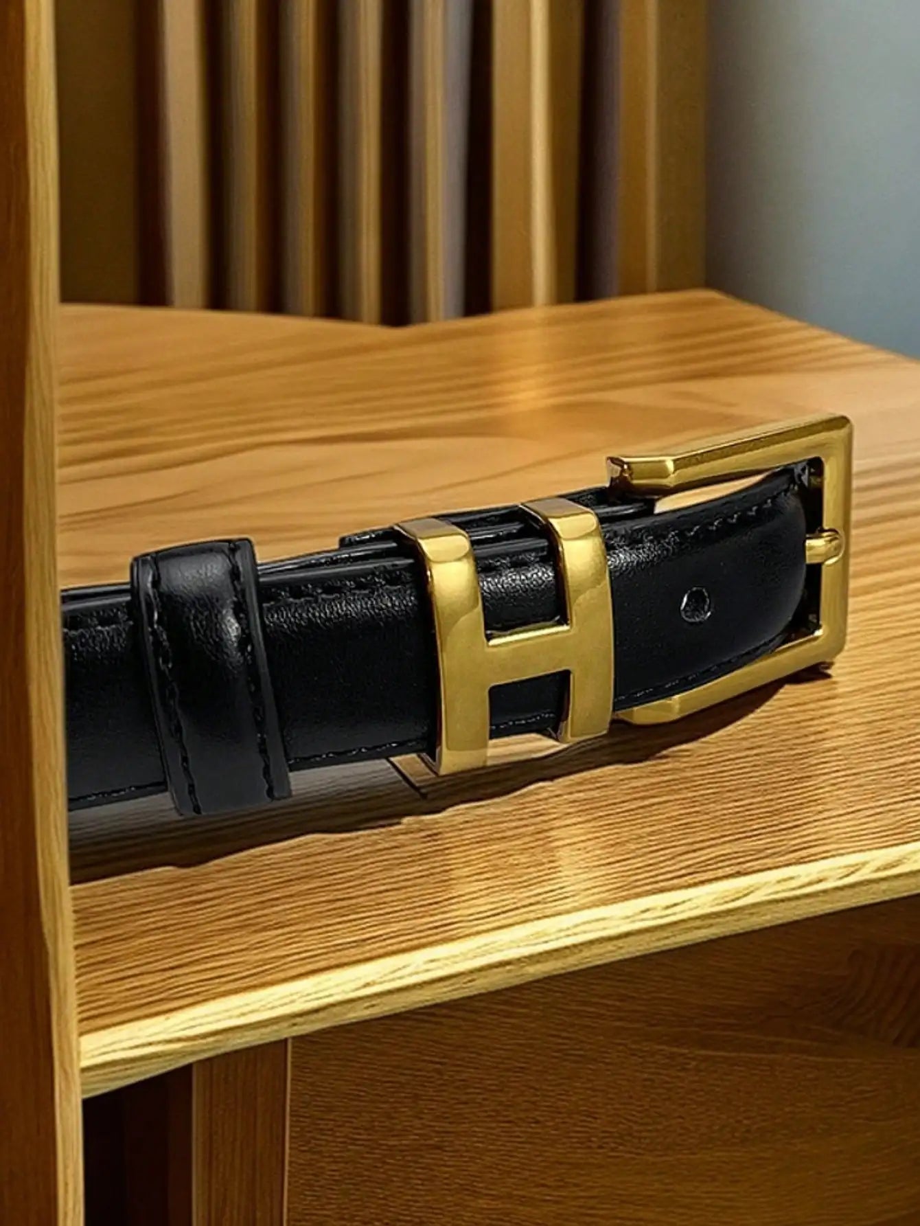 Women's Black Belt High-End Versatile Fashion Design – Elegant Men's Accessory | Accessorio Uomo Elegante