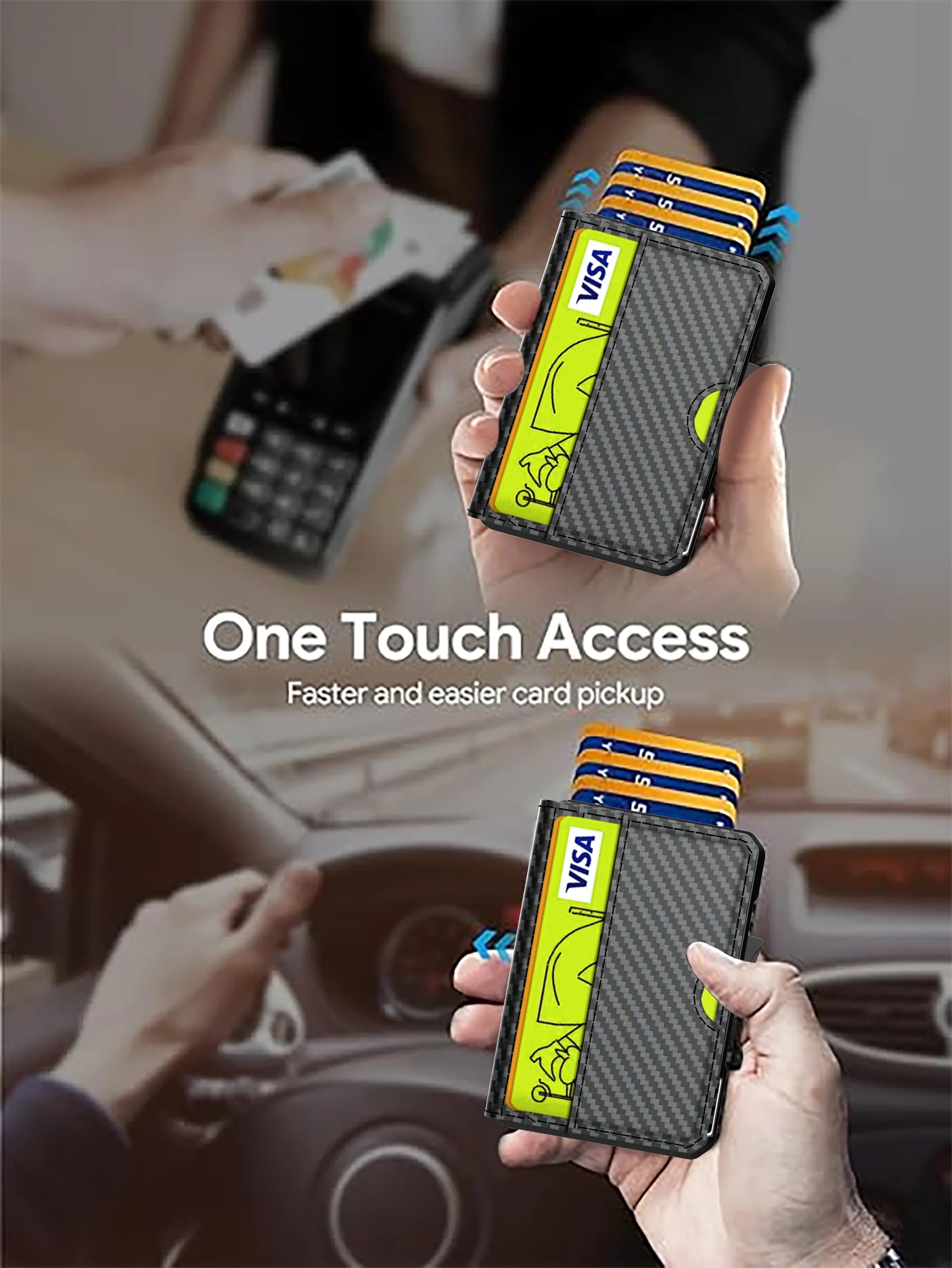 Slim Leather Wallet Men RFID Bifold Money Clip – Elegant Men's Accessory | Accessorio Uomo Elegante