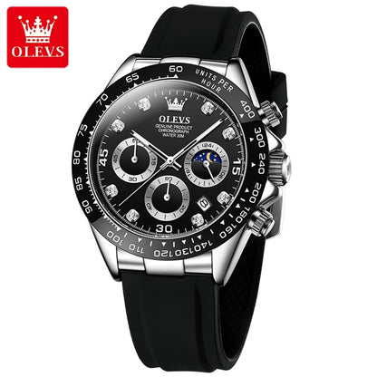 The Olevs Chronograph – Men’s Sport Luxury Watch with Date & Luminous Dial – Elegant Men's Accessory | Accessorio Uomo Elegante