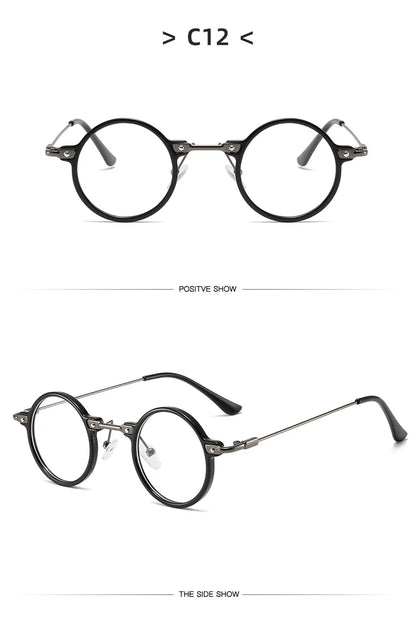 Round Metal Sunglasses – Retro Steampunk Design – Elegant Men's Accessory | Accessorio Uomo Elegante