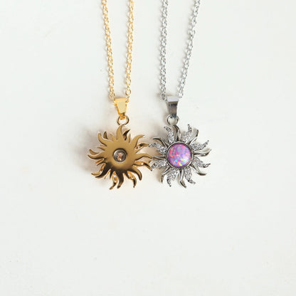 Rotating Sun Pendant Necklace – Exquisite Fashion Jewelry for Women