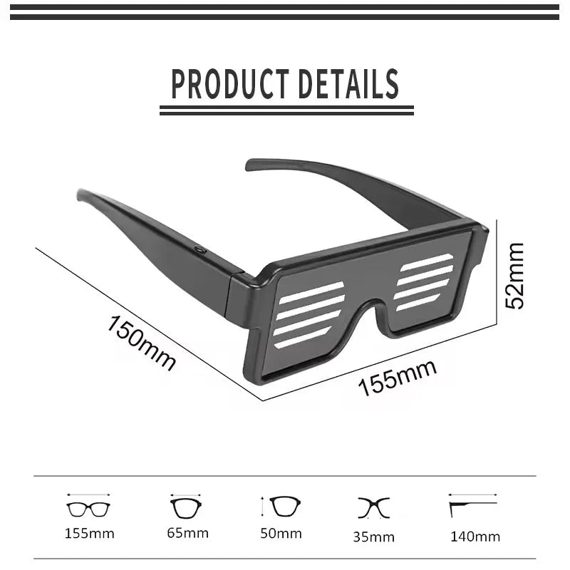 DRAVEN — LED Flashing Sunglasses – Party Glow Style