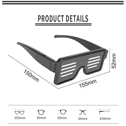 LED Flashing Sunglasses – Party Glow Style – Elegant Men's Accessory | Accessorio Uomo Elegante