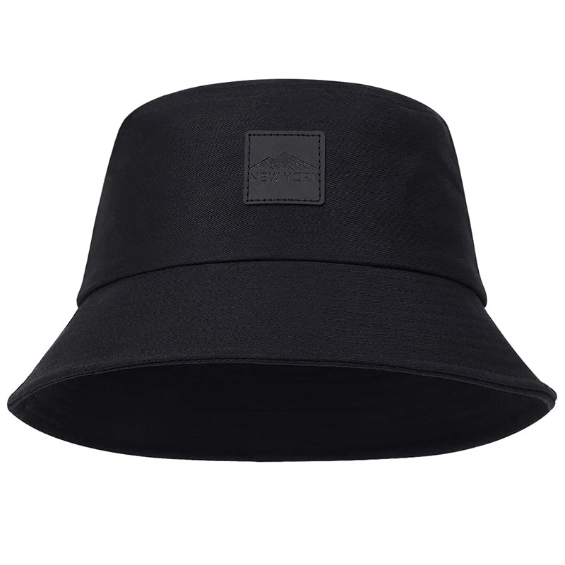 DRAVEN — New York Leather Label Bucket Hat – Unisex Street Style