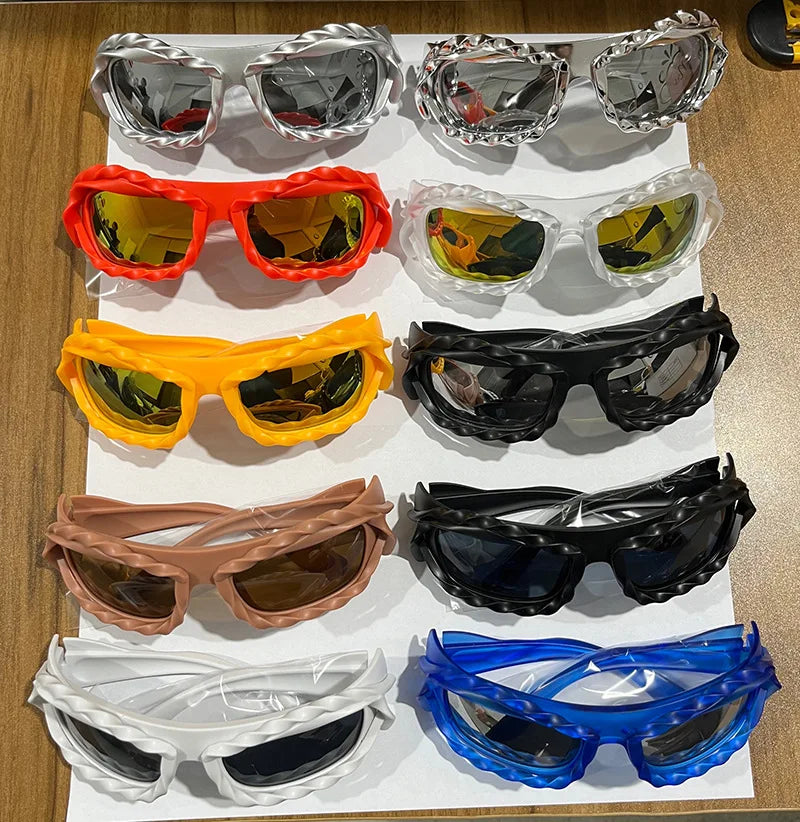 DRAVEN — Twisted Y2K Sunglasses – Silver Retro  Luxury Shades