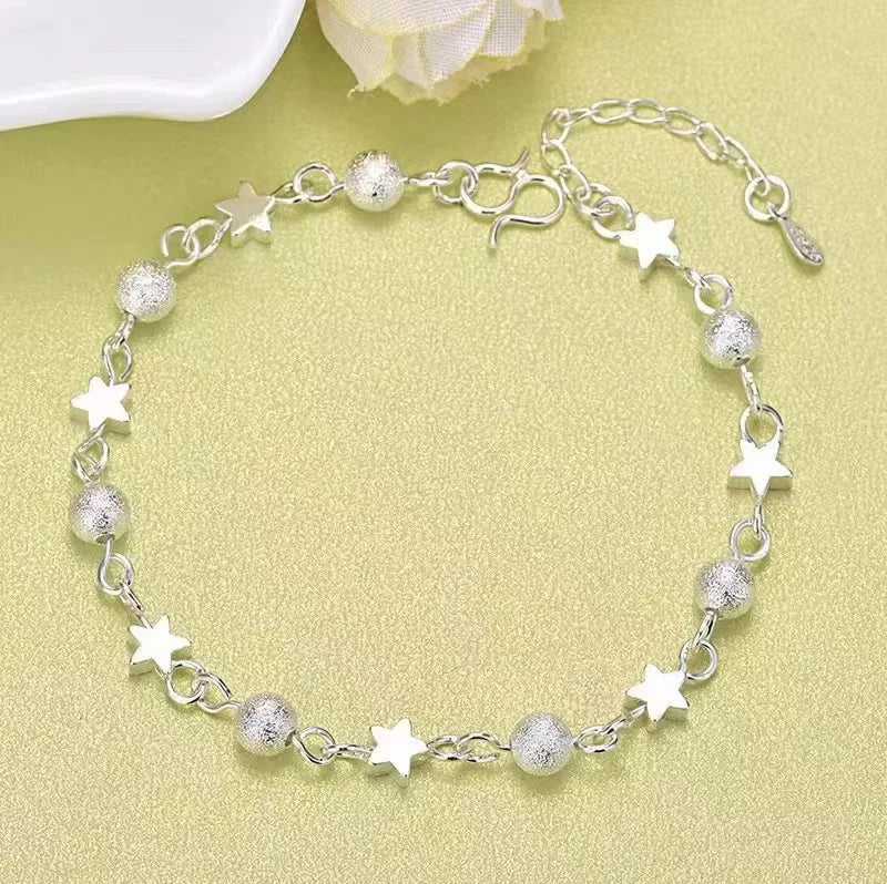 DRAVEN — Solid 925 Sterling Silver Beaded Bracelet