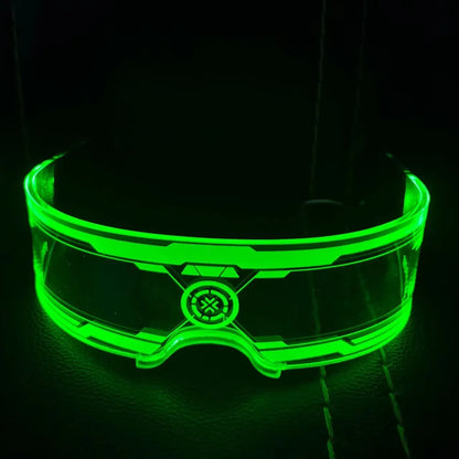 LED Luminous Sunglasses – Futuristic Glow Party Eyewear – Elegant Men's Accessory | Accessorio Uomo Elegante