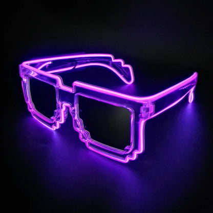 LED Mosaic Glow Sunglasses – Party Flash Style – Elegant Men's Accessory | Accessorio Uomo Elegante