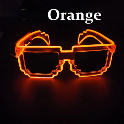 LED Mosaic Glow Sunglasses – Party Flash Style – Elegant Men's Accessory | Accessorio Uomo Elegante