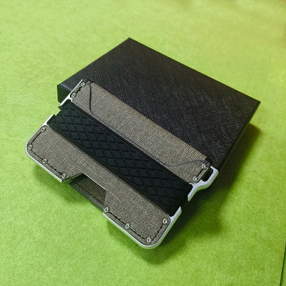 Aluminum Slim Wallet Men RFID Bifold Money Clip – Elegant Men's Accessory | Accessorio Uomo Elegante