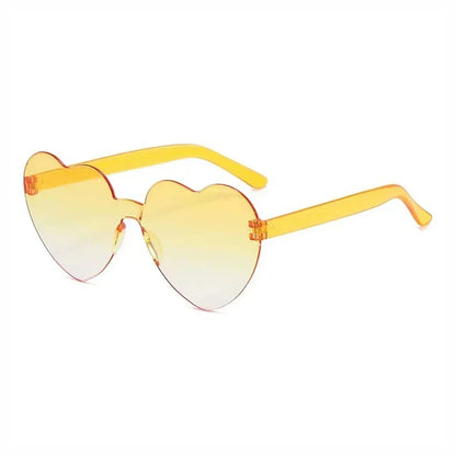 Rimless Heart Sunglasses – Colorful Gradient Love Shades – Elegant Men's Accessory | Accessorio Uomo Elegante