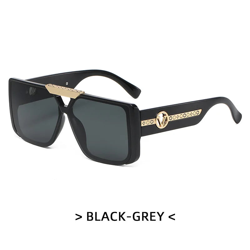 Large Square Street Sunglasses – Designer Travel Style – Elegant Men's Accessory | Accessorio Uomo Elegante