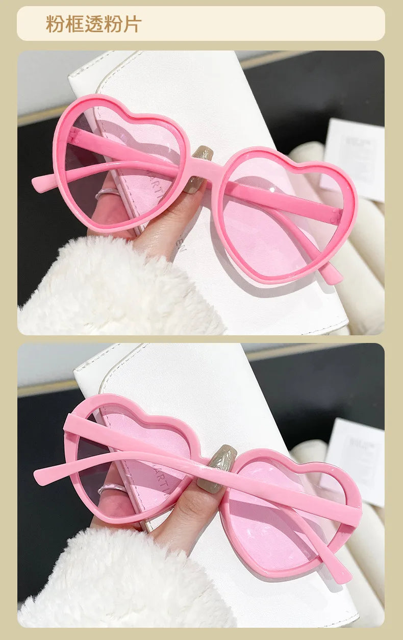 DRAVEN — Heart Cat Eye Sunglasses – Retro Love Frame UV400 Shades