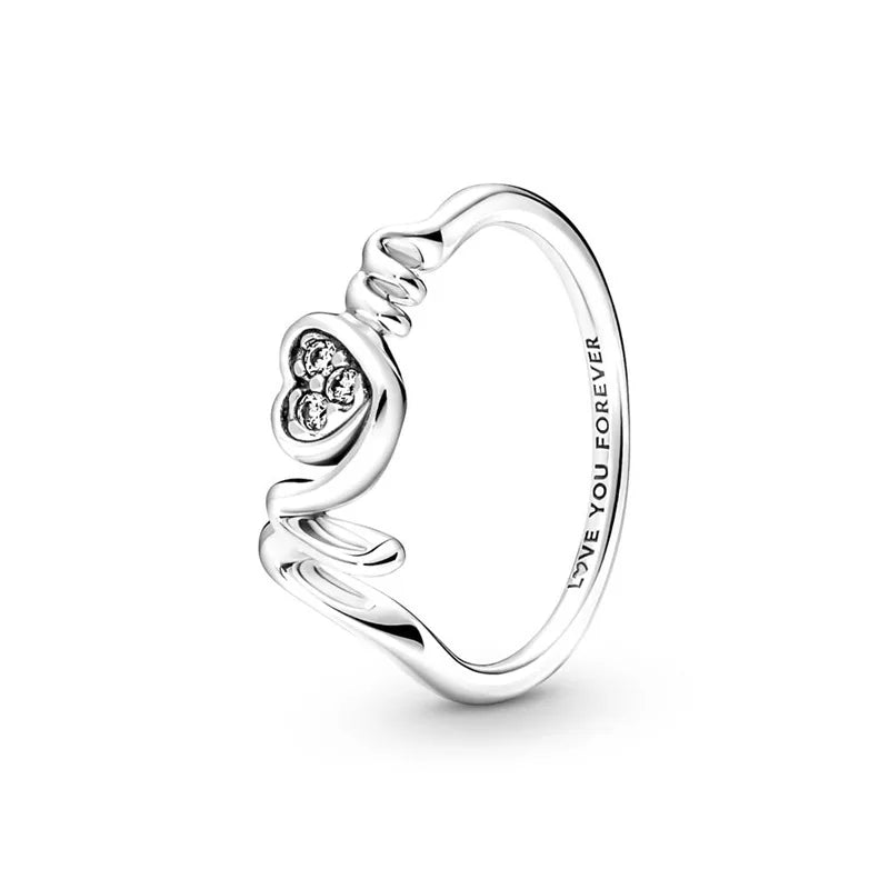 DRAVEN — Silver Heart & Pearl Rose Ring