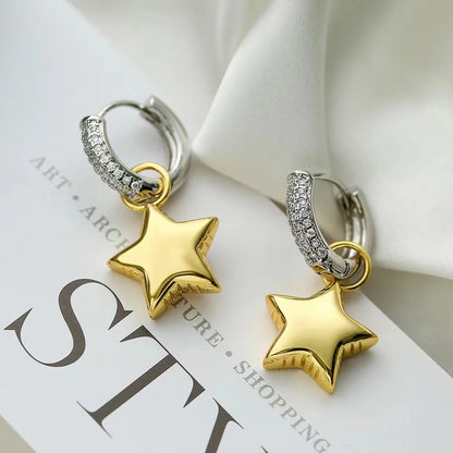 Asymmetric Star & Love Earrings – Elegant Men's Accessory | Accessorio Uomo Elegante