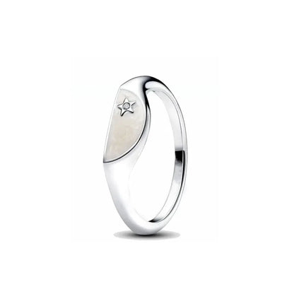 Silver Heart & Pearl Rose Ring – Elegant Men's Accessory | Accessorio Uomo Elegante