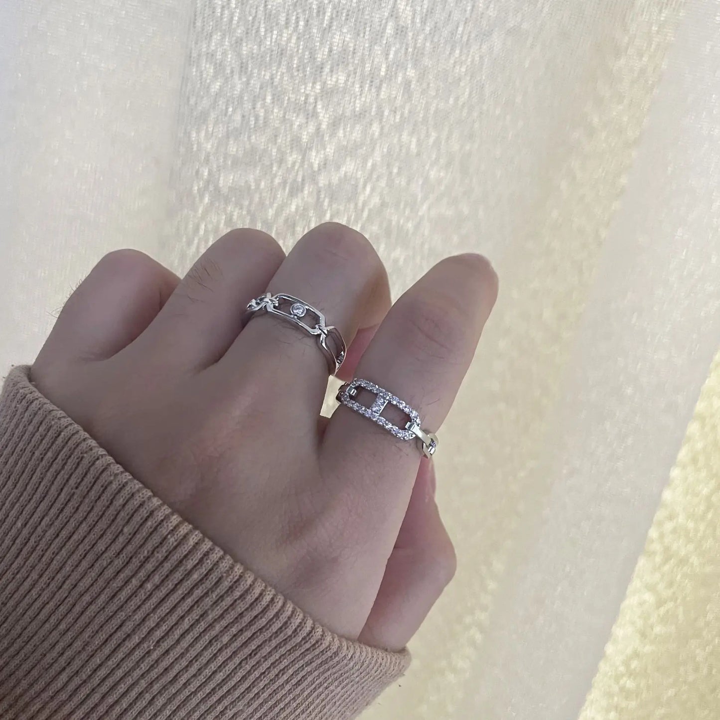 DRAVEN — 18K Gold Geometric Zircon Ring