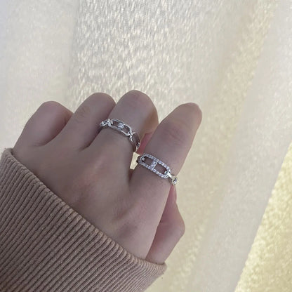 18K Gold Geometric Zircon Ring – Elegant Men's Accessory | Accessorio Uomo Elegante