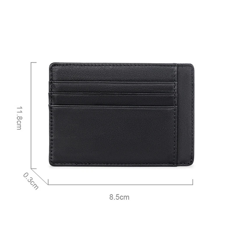Genuine Leather Card Holder Slim Wallet Unisex Design – Elegant Men's Accessory | Accessorio Uomo Elegante