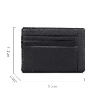 Genuine Leather Card Holder Slim Wallet Unisex Design – Elegant Men's Accessory | Accessorio Uomo Elegante