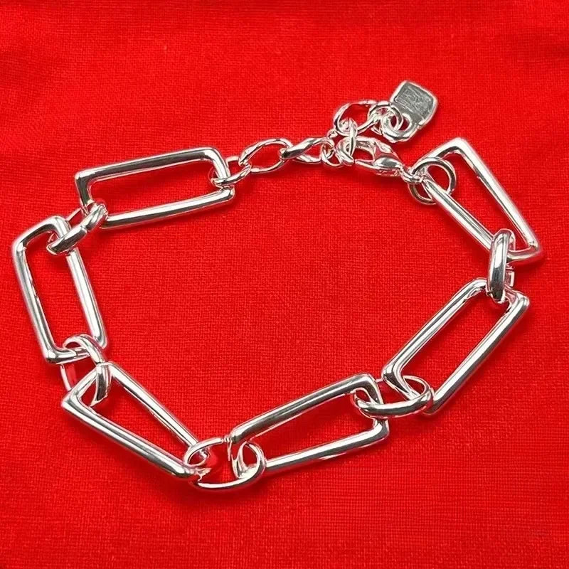 Geometric Interlocking Rings Bracelet – Elegant Men's Accessory | Accessorio Uomo Elegante