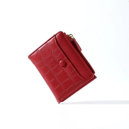 Crocodile Pattern PU Leather Wallet Short Large Capacity – Elegant Men's Accessory | Accessorio Uomo Elegante