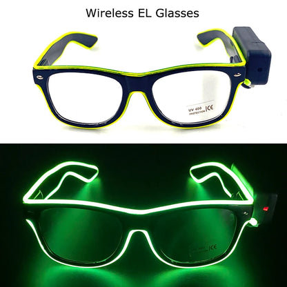 Wireless LED Glow Sunglasses – Carnival Party Style