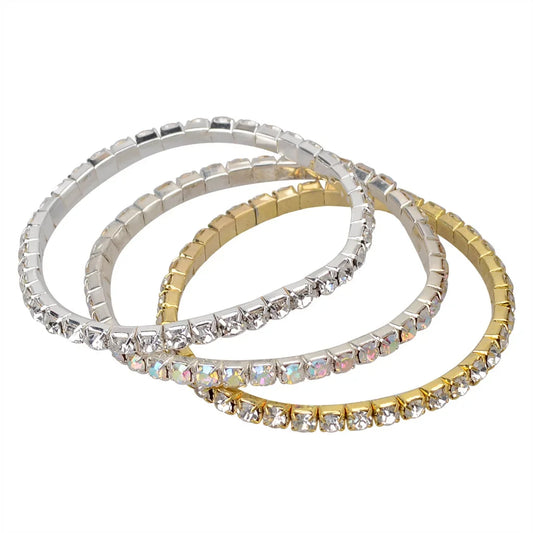 DRAVEN — Crystal Elastic Bangle Set — Prodotti