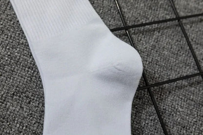 Unisex Letter Street Socks – White College Style