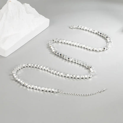 Trendy 925 Sterling Silver Necklace – Shiny Fashion Chain for Women – Elegant Men's Accessory | Accessorio Uomo Elegante