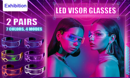 LED Luminous Sunglasses – Futuristic Glow Party Eyewear – Elegant Men's Accessory | Accessorio Uomo Elegante