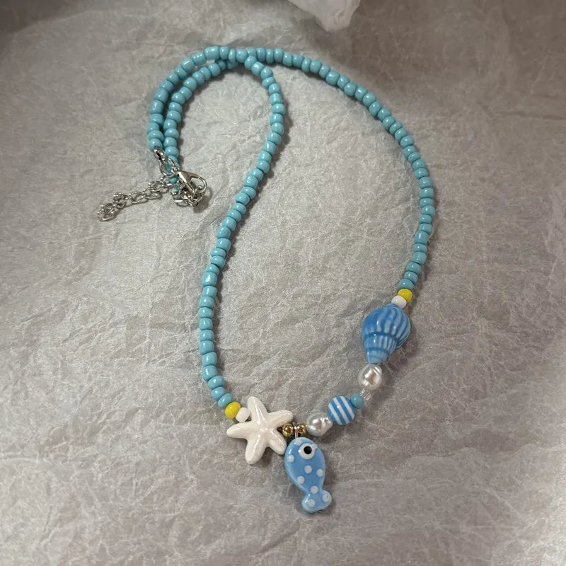 DRAVEN — Bohemian Colorful Beaded Necklace – Adjustable Fashion Jewelry for Women