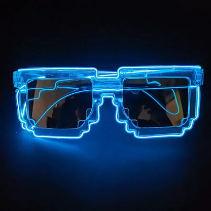 LED Mosaic Glow Sunglasses – Party Flash Style – Elegant Men's Accessory | Accessorio Uomo Elegante