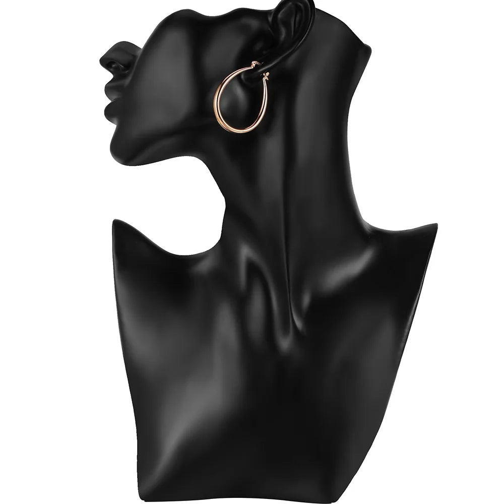 18K Gold Plated Oval Silver Earrings – Elegant Men's Accessory | Accessorio Uomo Elegante