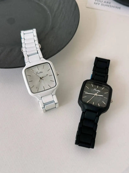 Contemporary Grace – Women’s Square Alloy Watch 2025 Edition – Elegant Men's Accessory | Accessorio Uomo Elegante