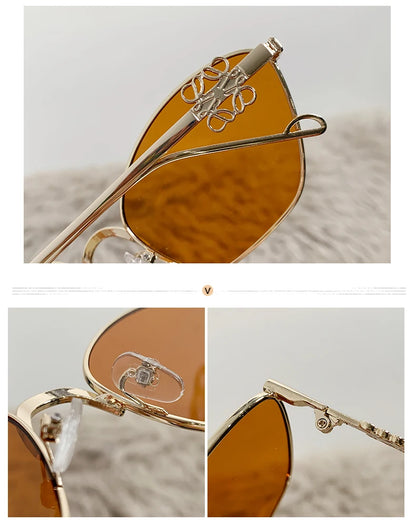 Metal Cat-Eye Sunglasses – Trendy Street Style – Elegant Men's Accessory | Accessorio Uomo Elegante