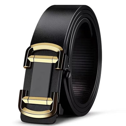 Luxury Genuine Leather Belt Men Automatic Metal Buckle – Elegant Men's Accessory | Accessorio Uomo Elegante
