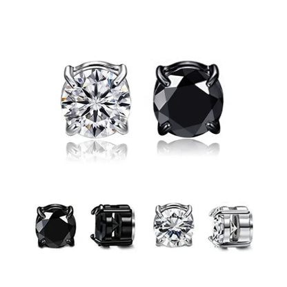 Shining Zircon Magnetic Ear Studs – Elegant Men's Accessory | Accessorio Uomo Elegante